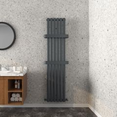 Nirvana Towel Rail - Anthracite Grey - 1600mm Height x 500mm Width