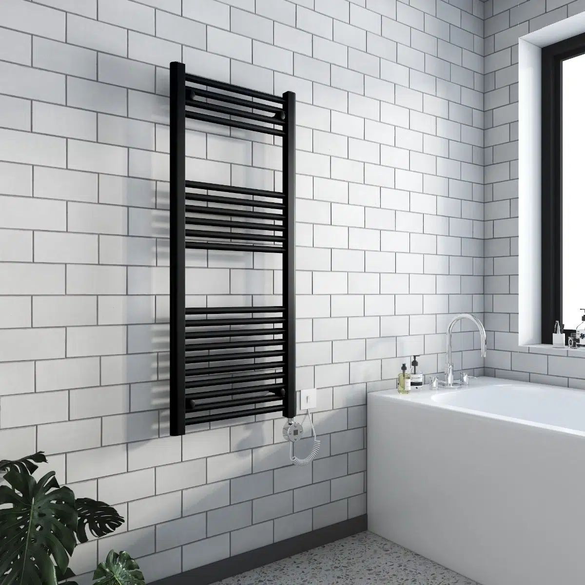 Electric Detroit Towel Radiator - Various Sizes - Black