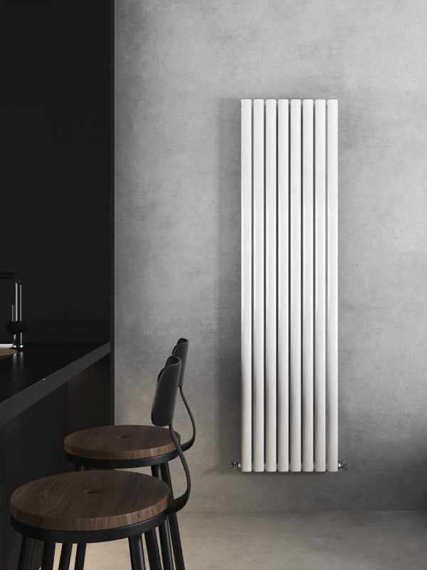 Nirvana Designer Vertical Oval Panel Radiator - Various Sizes - White