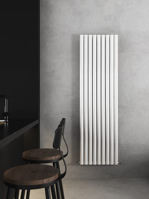 Nirvana Designer Vertical Oval Panel Radiator - Various Sizes - White