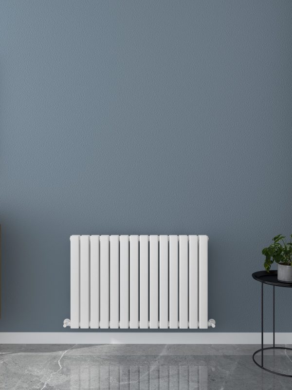 Milan Designer Horizontal Flat Panel Radiator - Various Sizes - White