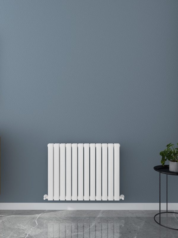Milan Designer Horizontal Flat Panel Radiator - Various Sizes - White