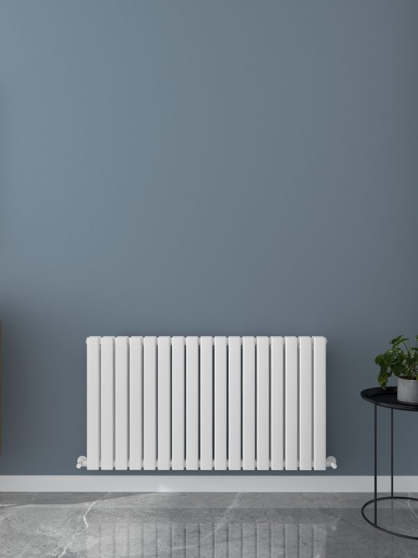 Milan Designer Horizontal Flat Panel Radiator - Various Sizes - White
