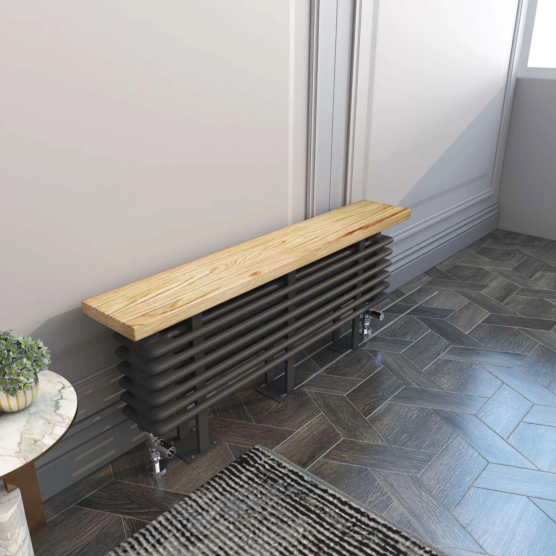 Ferro Bench Radiator – Various Sizes – Anthracite Grey
