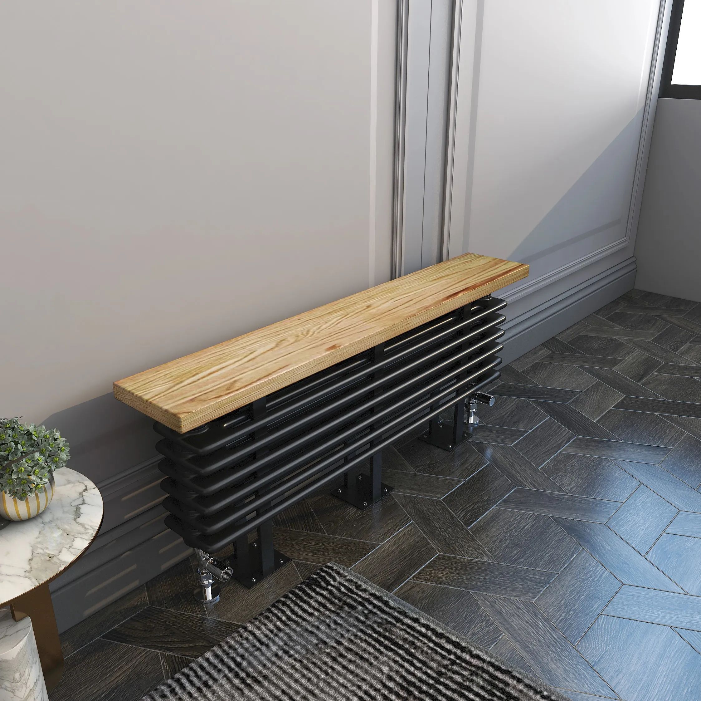 Ferro Bench Radiator - Various Sizes - Black