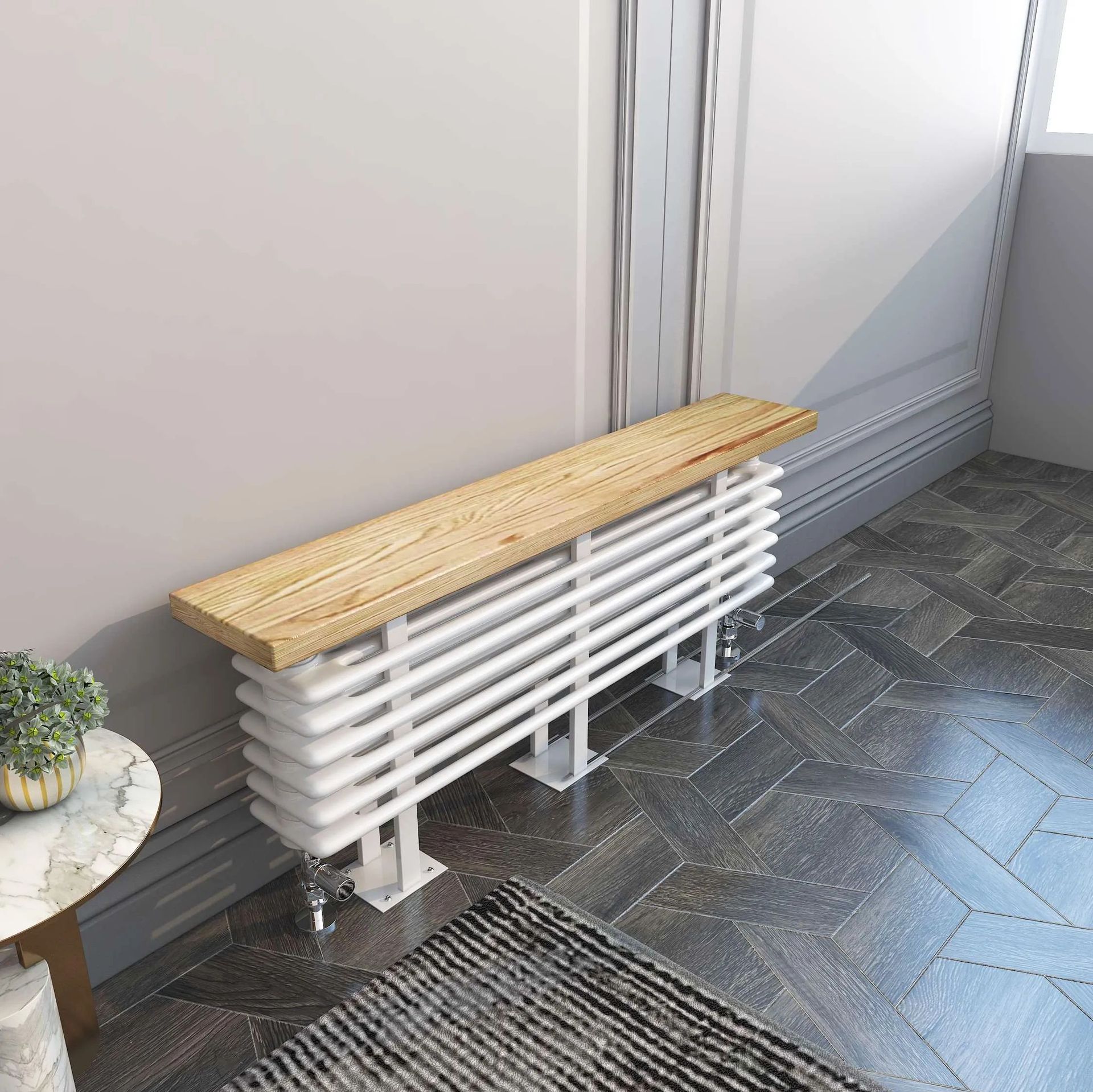 Ferro Bench Radiator - Various Sizes - White