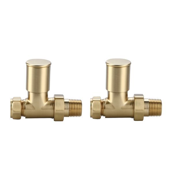 Senator Premium Valve - Straight - Brushed Brass