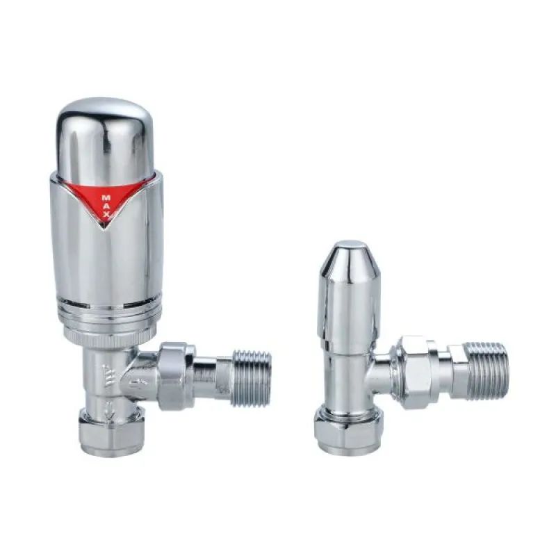 Senator Thermostatic Valve - Angled - Chrome