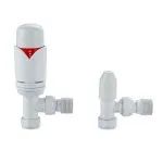 Senator Thermostatic Valve - Angled - White