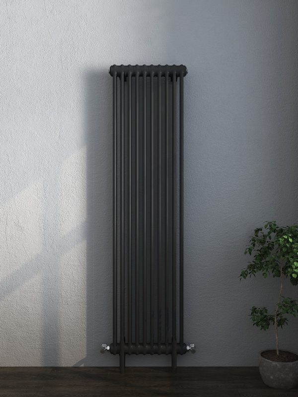 Vintage Column Vertical Radiator - Various Sizes – Black - 460