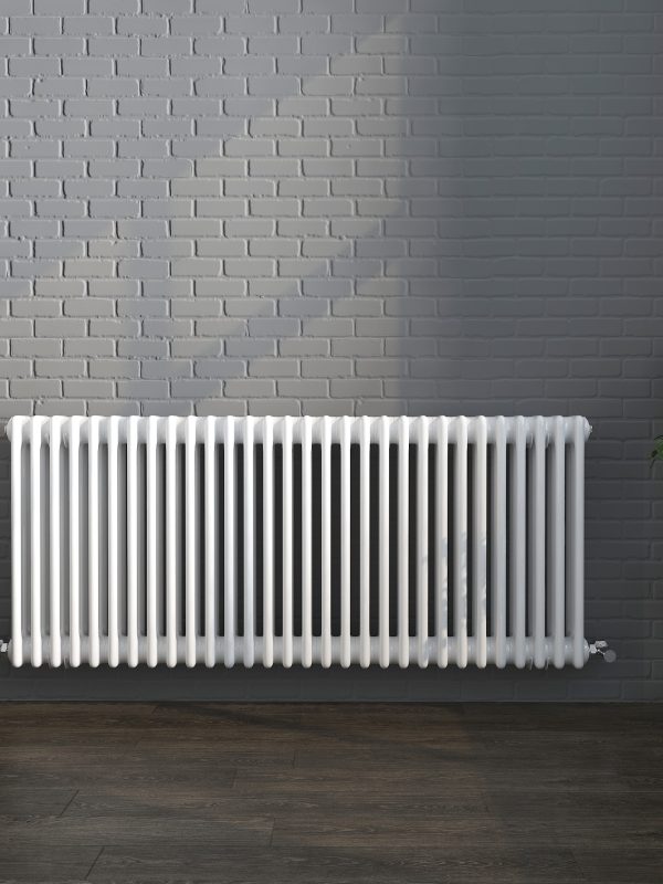 Vintage Column Horizontal Radiator - Various Sizes - White