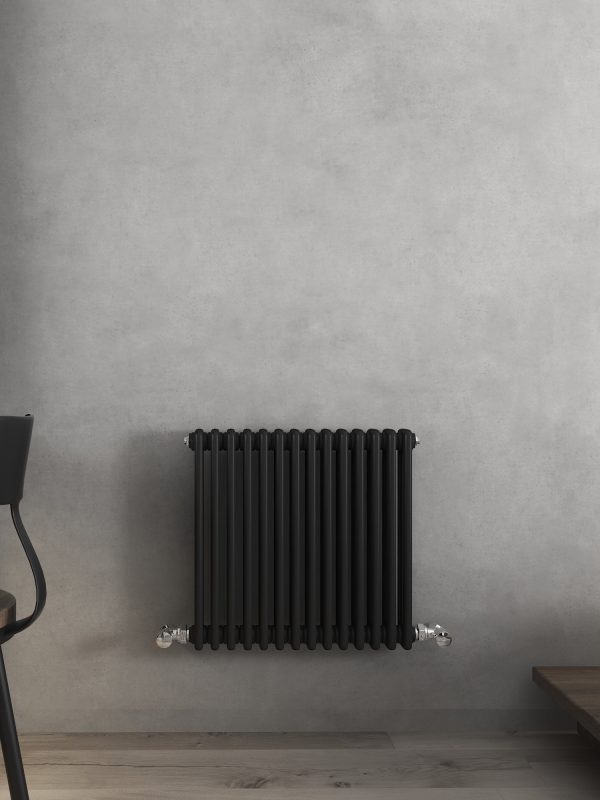 Vintage Column Horizontal Radiator - Various Sizes - Black