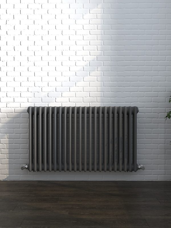 Vintage Column Horizontal Radiator - Various Sizes - Anthracite Grey