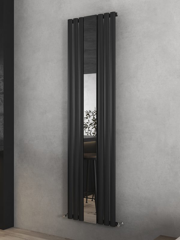 Florence Designer Mirror Radiator - Black