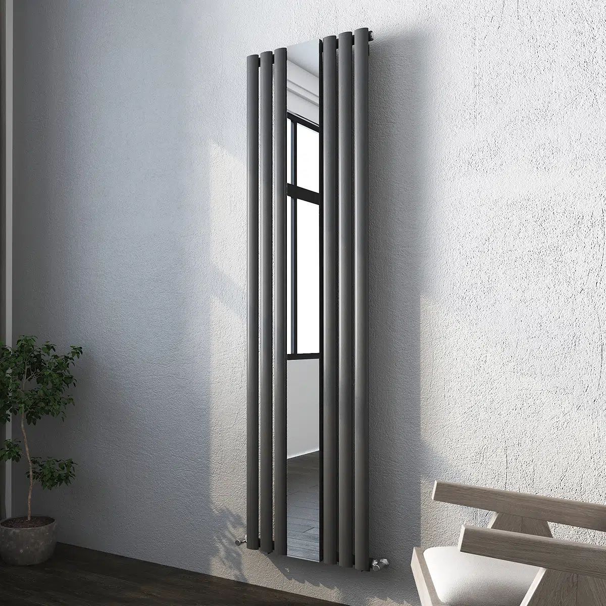 Florence Designer Mirror Radiator - Anthracite Grey