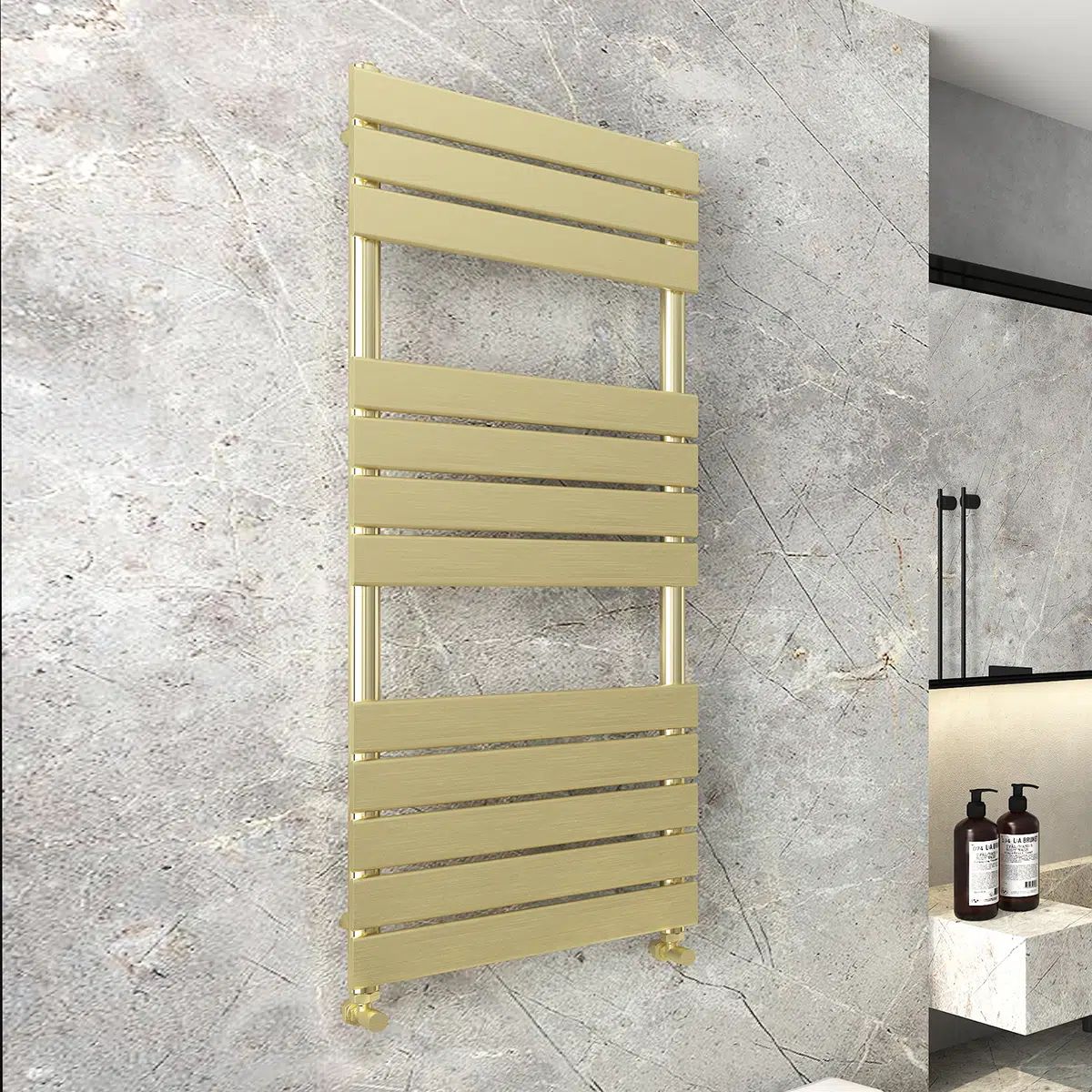 Modena Towel Radiator - Various Sizes - Brushed Brass