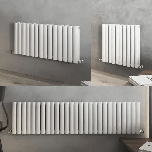 Nirvana Designer Horizontal Radiator - Various Sizes - White