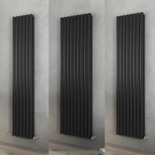 Nirvana Designer Vertical Radiator - Various Sizes - Black