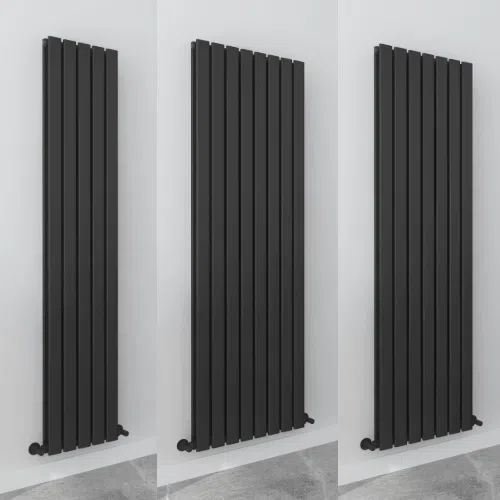 Milan Vertical Radiator - Various Sizes - Black