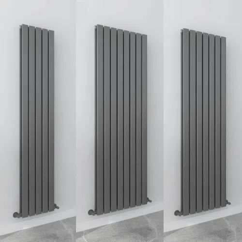 Milan Vertical Radiator - Various Sizes - Anthracite Grey
