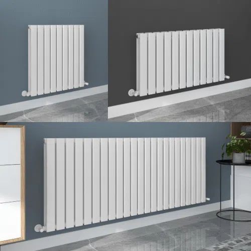 Milan Horizontal Radiator - Various Sizes - White