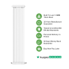 Vintage Column Vertical - White - 1800x372