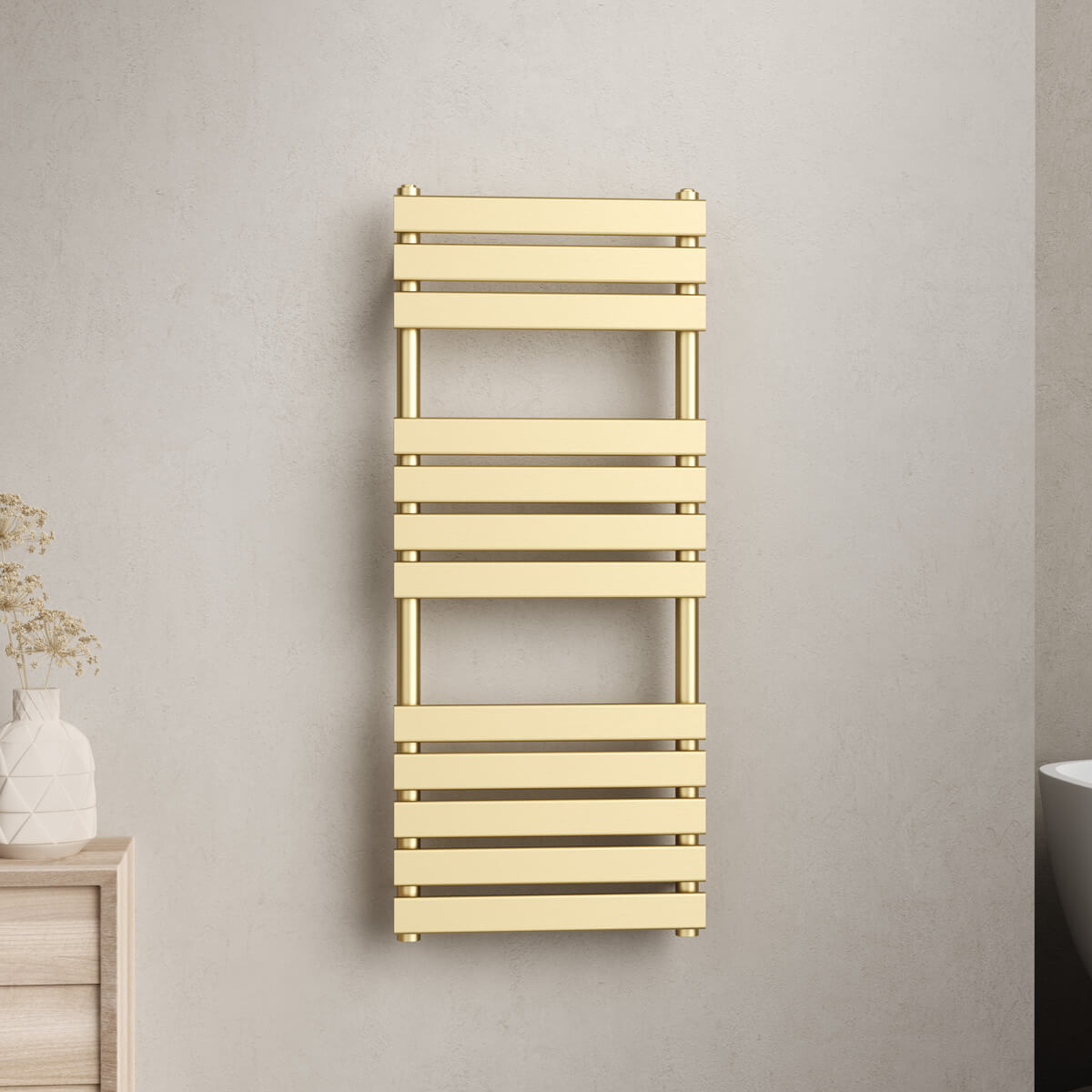 Modena Towel Radiator - Brushed Brass