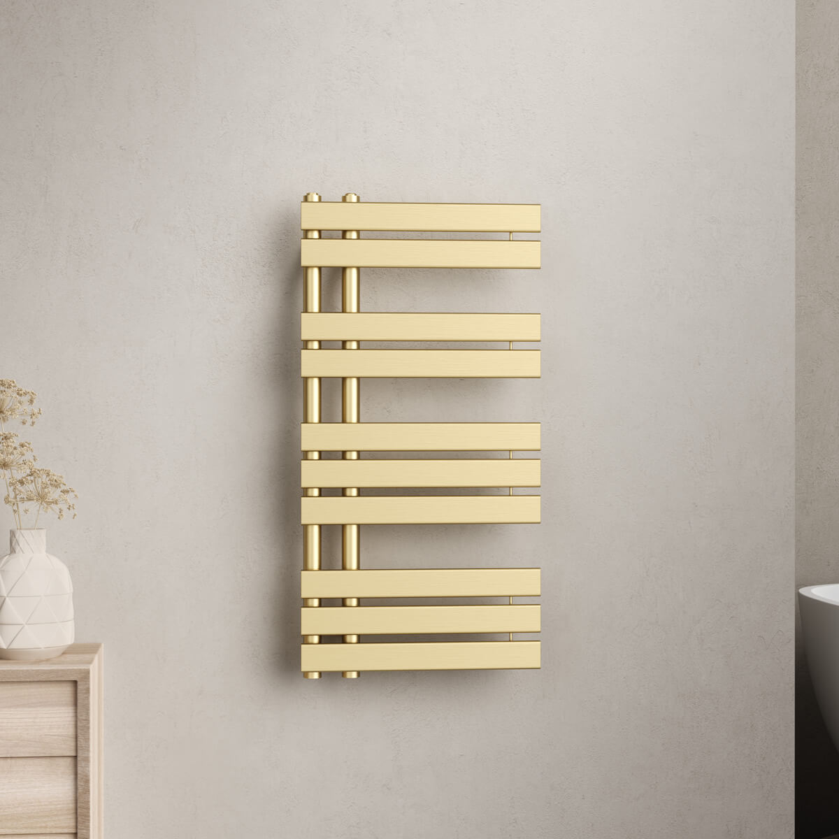 Paris Towel Radiator - Brushed Brass